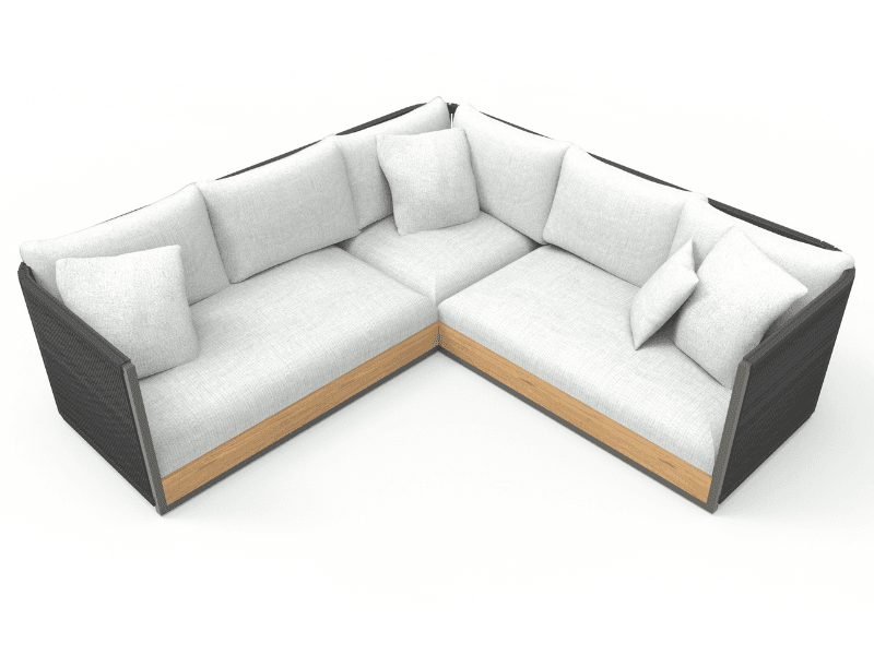 SABAH 3PC SECTIONAL SOFA, 3 PC Sectional Sofa